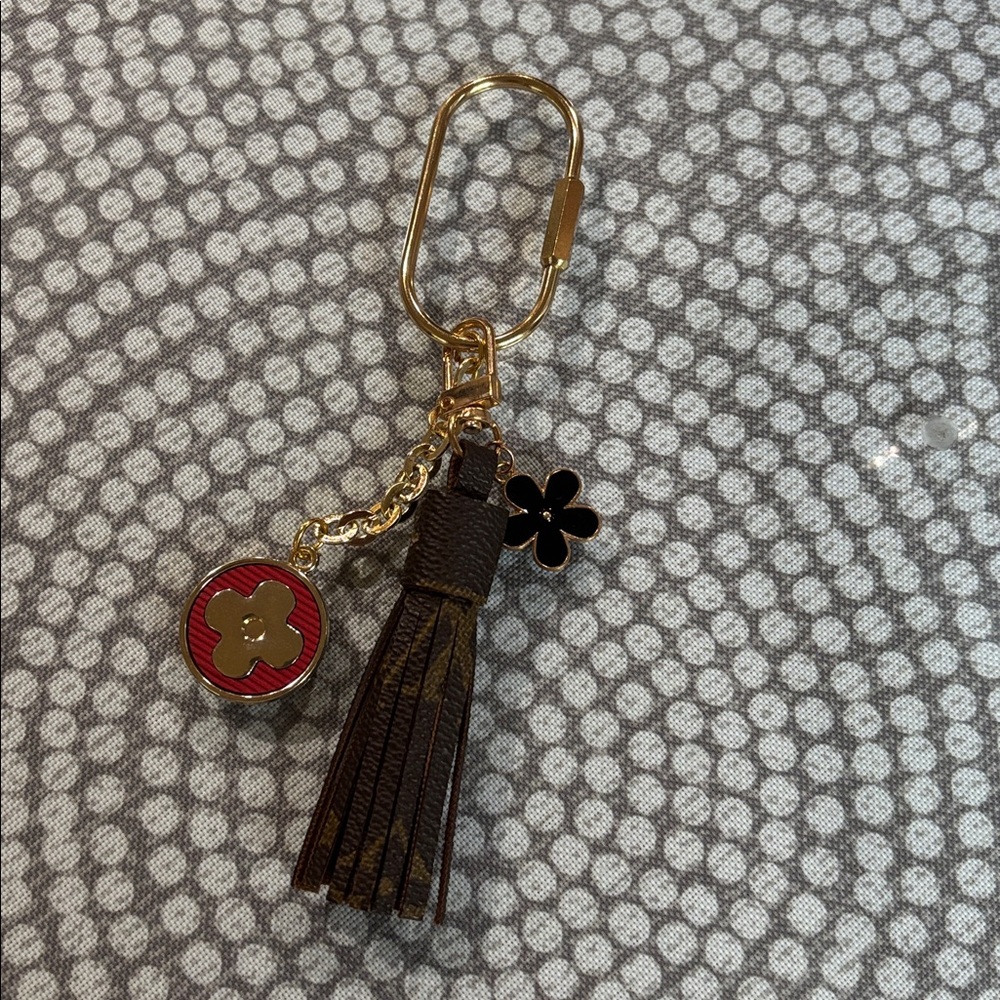 Upcycled Louis Vuitton Monogram Canvas Tassel with unbranded bag charm